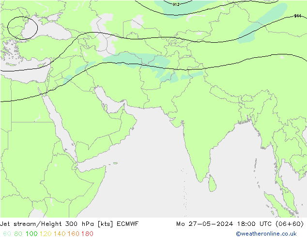 Corrente a getto ECMWF lun 27.05.2024 18 UTC