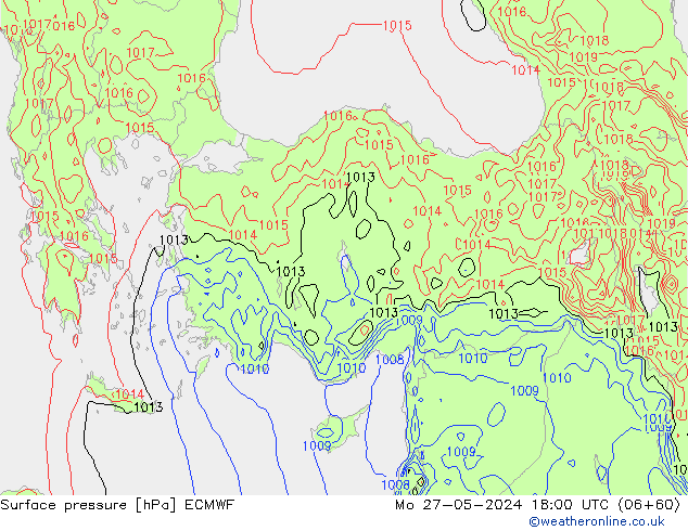 приземное давление ECMWF пн 27.05.2024 18 UTC