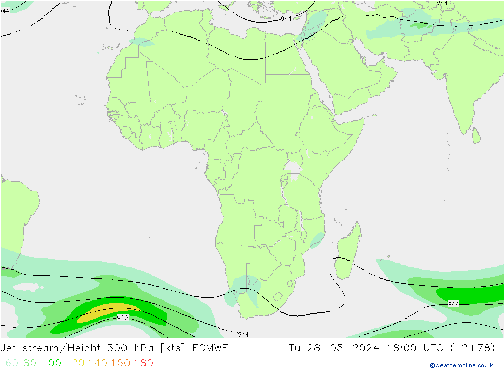 Corrente a getto ECMWF mar 28.05.2024 18 UTC