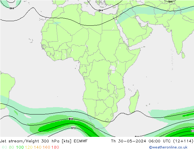 Straalstroom ECMWF do 30.05.2024 06 UTC