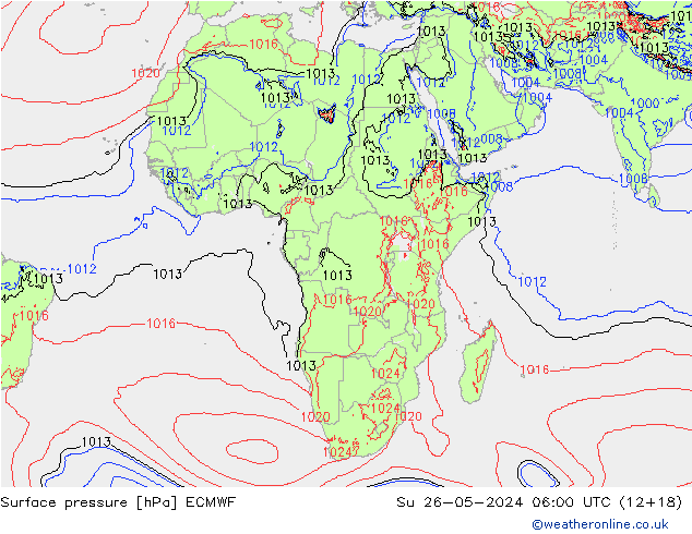 ciśnienie ECMWF nie. 26.05.2024 06 UTC