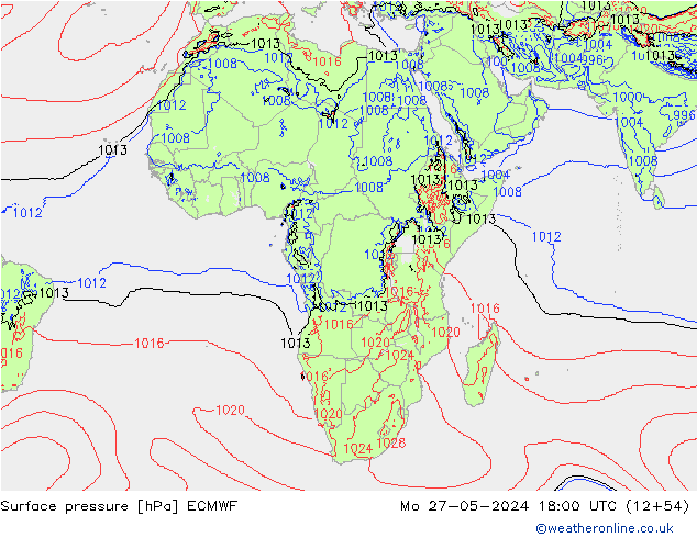 pression de l'air ECMWF lun 27.05.2024 18 UTC