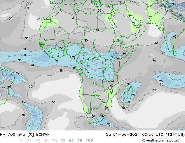 RH 700 hPa ECMWF So 01.06.2024 00 UTC