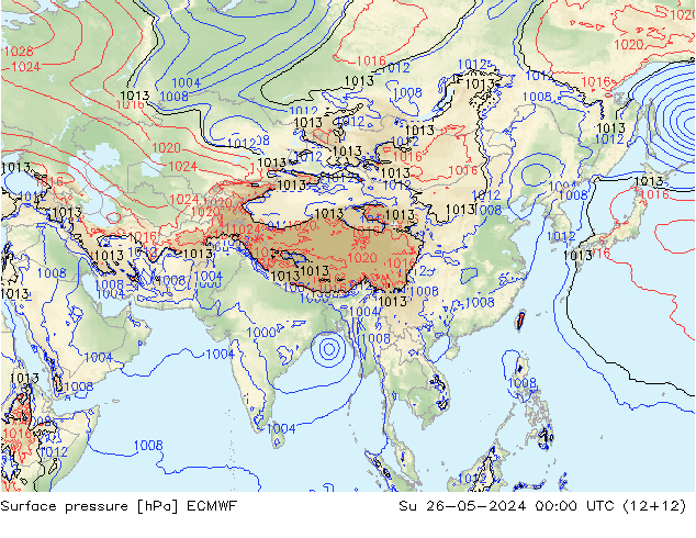 ciśnienie ECMWF nie. 26.05.2024 00 UTC