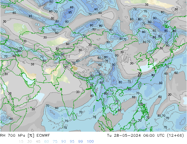 RH 700 hPa ECMWF  28.05.2024 06 UTC