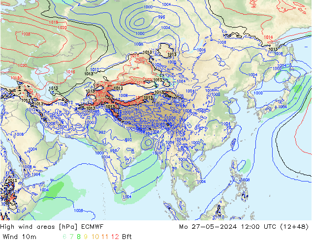 Windvelden ECMWF ma 27.05.2024 12 UTC