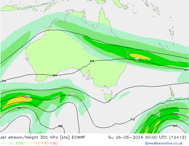 Corrente a getto ECMWF dom 26.05.2024 00 UTC