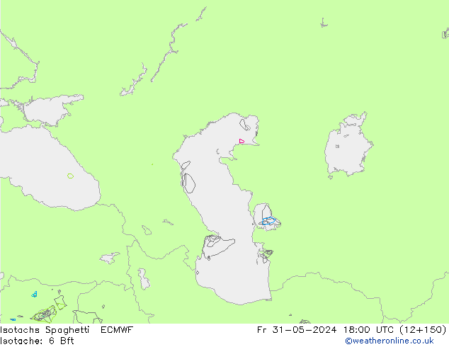 Isotaca Spaghetti ECMWF vie 31.05.2024 18 UTC