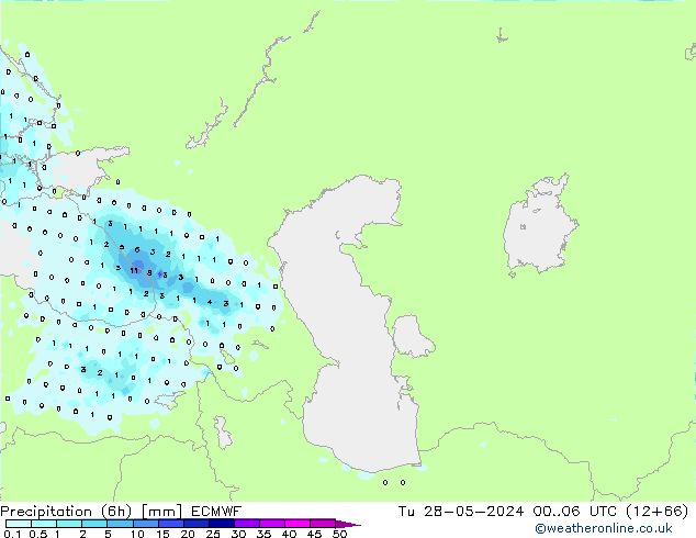 opad (6h) ECMWF wto. 28.05.2024 06 UTC