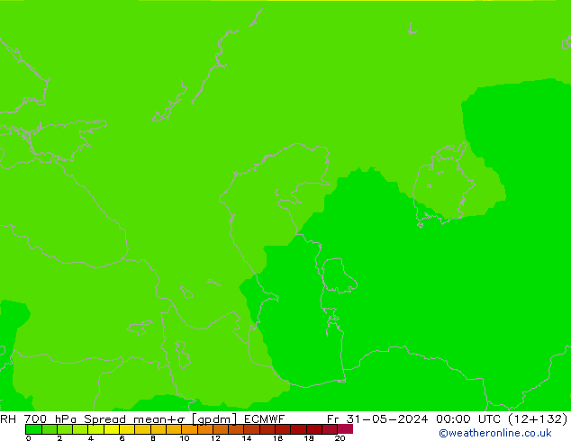 RH 700 hPa Spread ECMWF Fr 31.05.2024 00 UTC