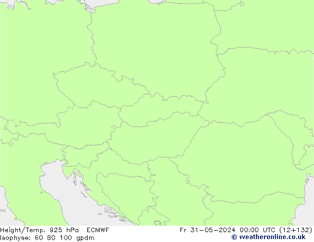 Height/Temp. 925 hPa ECMWF ven 31.05.2024 00 UTC