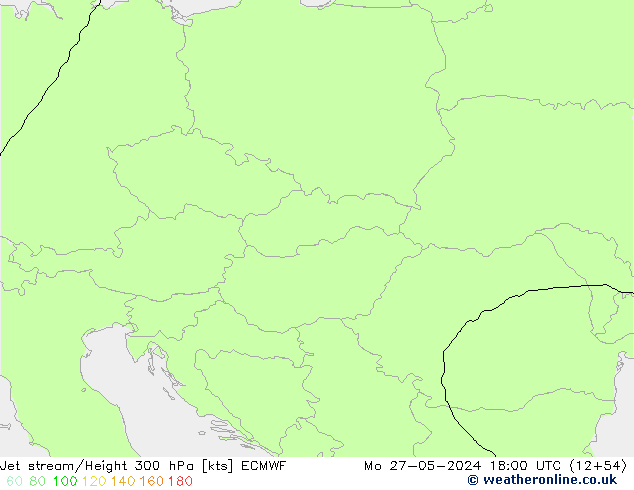 Jet stream/Height 300 hPa ECMWF Po 27.05.2024 18 UTC