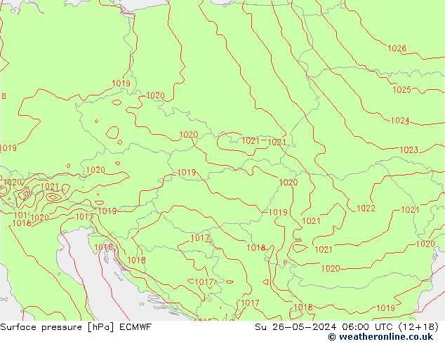 Surface pressure ECMWF Su 26.05.2024 06 UTC