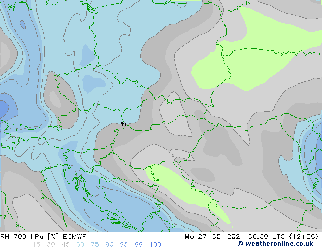 RV 700 hPa ECMWF ma 27.05.2024 00 UTC