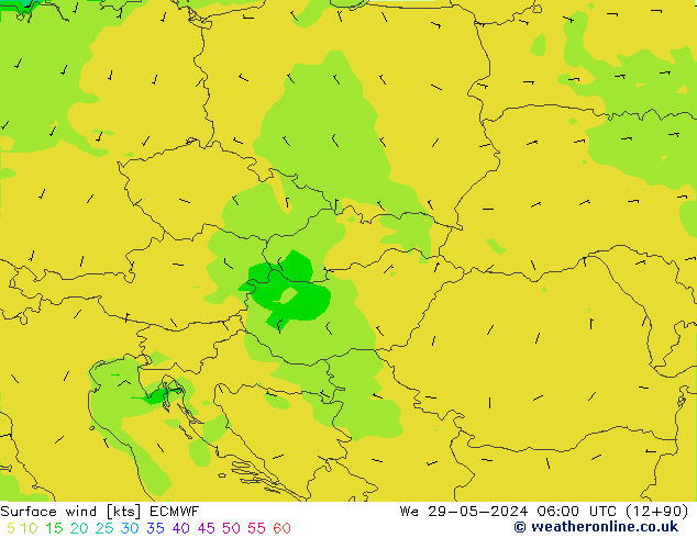 Rüzgar 10 m ECMWF Çar 29.05.2024 06 UTC