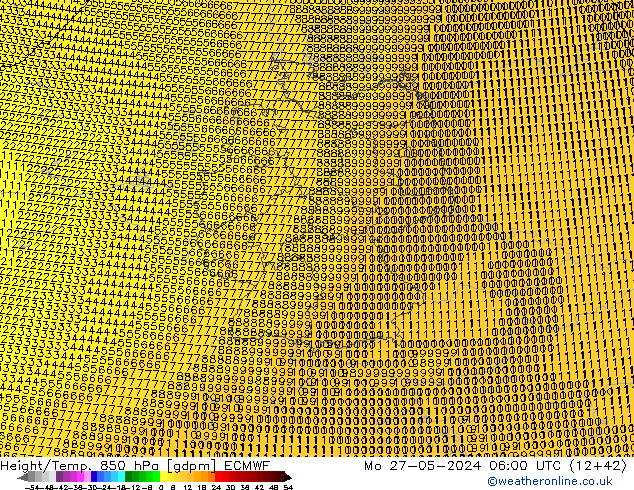 Height/Temp. 850 hPa ECMWF Po 27.05.2024 06 UTC