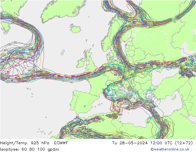 Height/Temp. 925 гПа ECMWF вт 28.05.2024 12 UTC