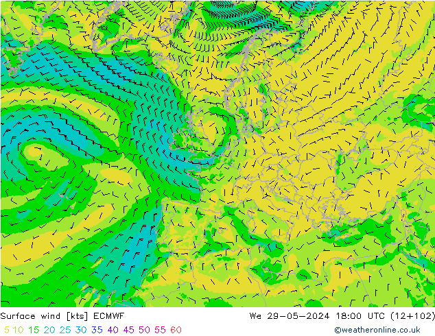  10 m ECMWF  29.05.2024 18 UTC