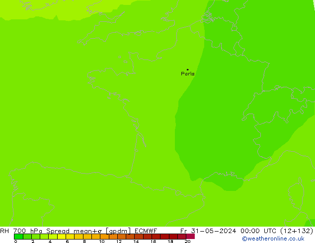 RH 700 hPa Spread ECMWF Fr 31.05.2024 00 UTC