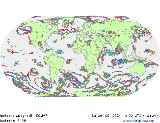 Isotaca Spaghetti ECMWF dom 26.05.2024 12 UTC