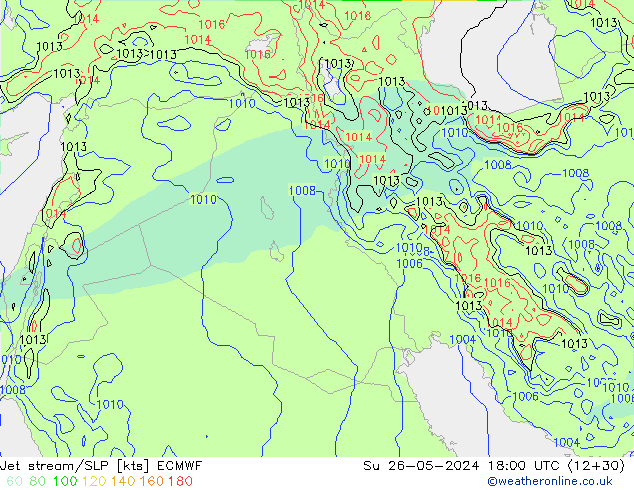 Jet stream/SLP ECMWF Su 26.05.2024 18 UTC