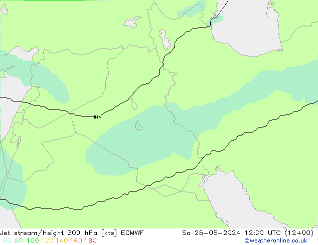 Jet stream/Height 300 hPa ECMWF So 25.05.2024 12 UTC