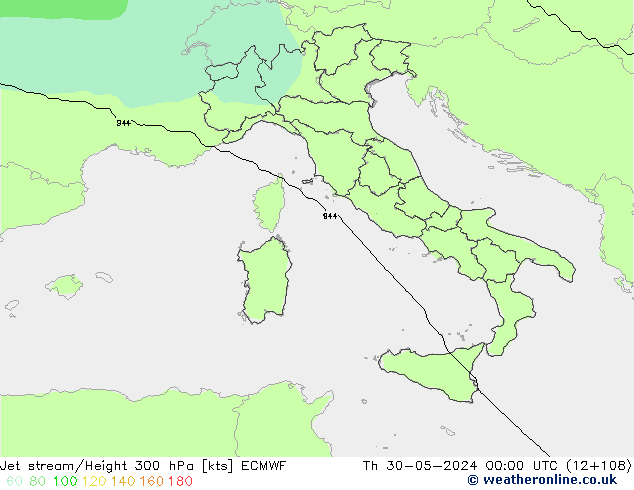 джет ECMWF чт 30.05.2024 00 UTC