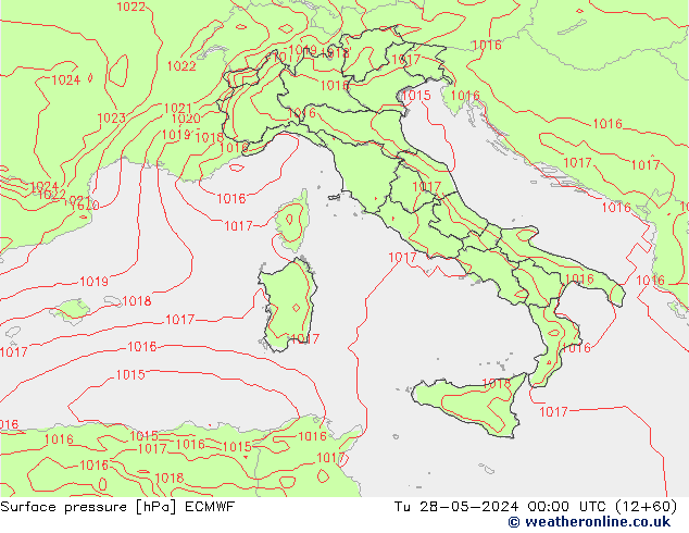 Surface pressure ECMWF Tu 28.05.2024 00 UTC