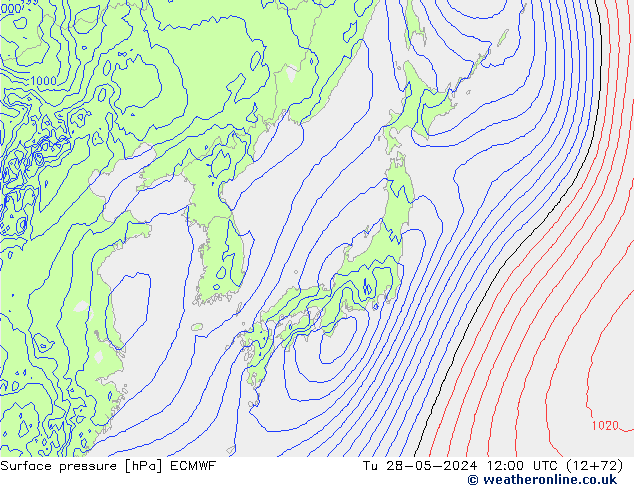 приземное давление ECMWF вт 28.05.2024 12 UTC