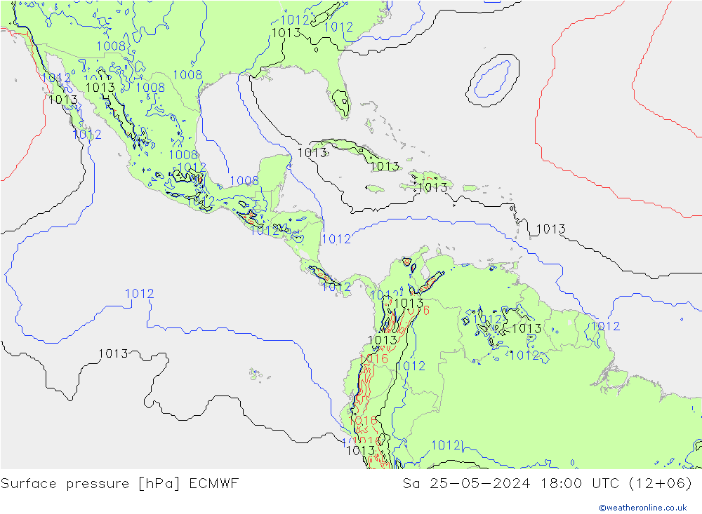 pression de l'air ECMWF sam 25.05.2024 18 UTC