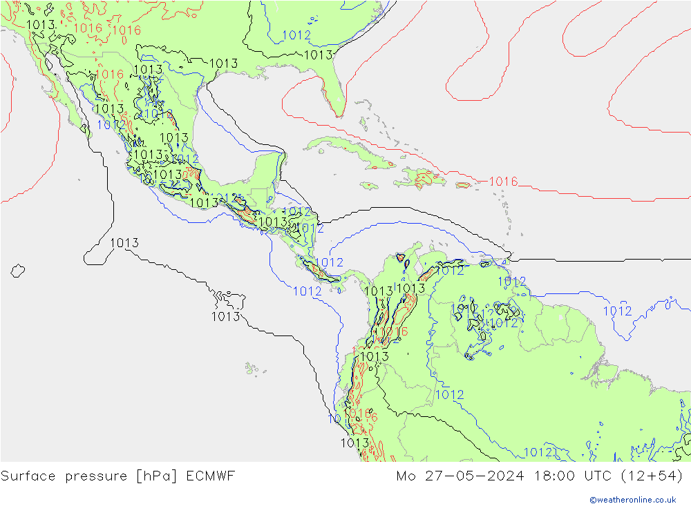 Yer basıncı ECMWF Pzt 27.05.2024 18 UTC