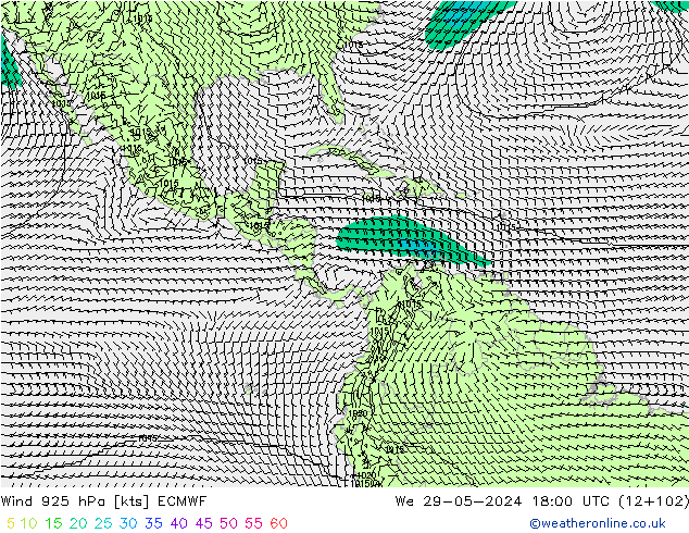 Wind 925 hPa ECMWF We 29.05.2024 18 UTC