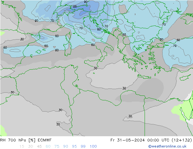 700 hPa Nispi Nem ECMWF Cu 31.05.2024 00 UTC