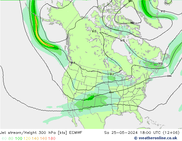 Polarjet ECMWF Sa 25.05.2024 18 UTC