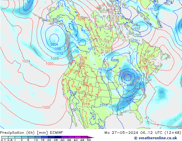 Nied. akkumuliert (6Std) ECMWF Mo 27.05.2024 12 UTC