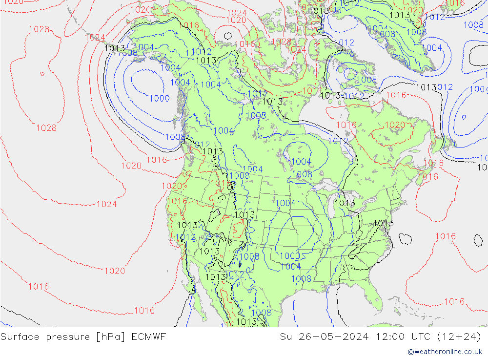 Surface pressure ECMWF Su 26.05.2024 12 UTC