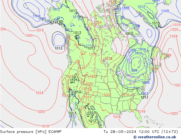 приземное давление ECMWF вт 28.05.2024 12 UTC