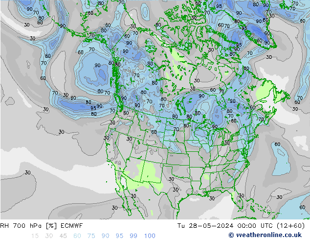 RV 700 hPa ECMWF di 28.05.2024 00 UTC