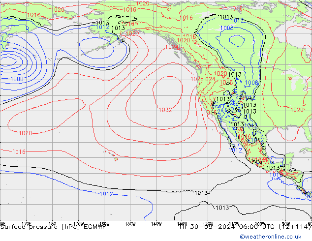 Surface pressure ECMWF Th 30.05.2024 06 UTC