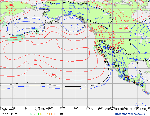 High wind areas ECMWF mar 28.05.2024 00 UTC