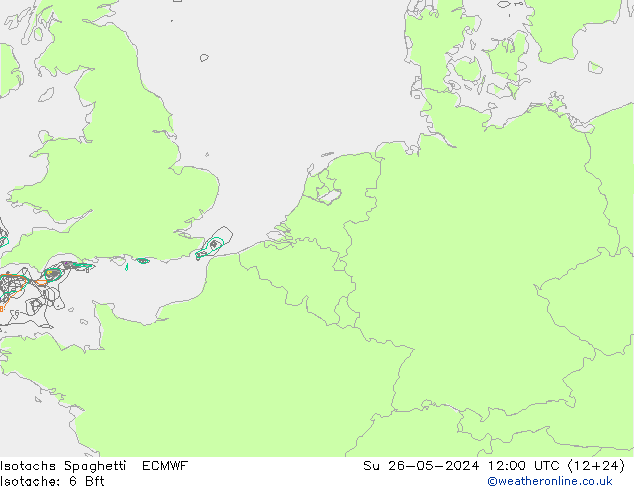Isotachen Spaghetti ECMWF So 26.05.2024 12 UTC