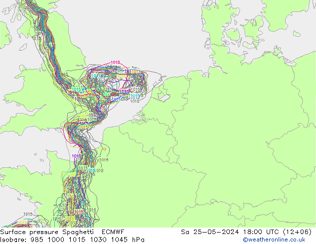 Yer basıncı Spaghetti ECMWF Cts 25.05.2024 18 UTC