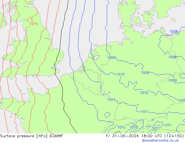 приземное давление ECMWF пт 31.05.2024 18 UTC