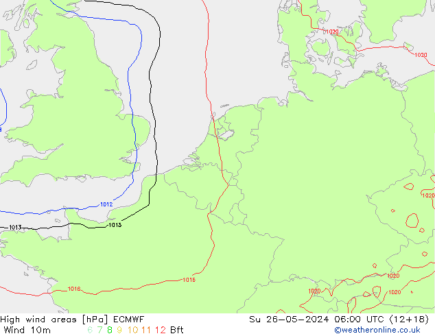 High wind areas ECMWF dim 26.05.2024 06 UTC