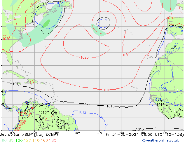 Courant-jet ECMWF ven 31.05.2024 06 UTC