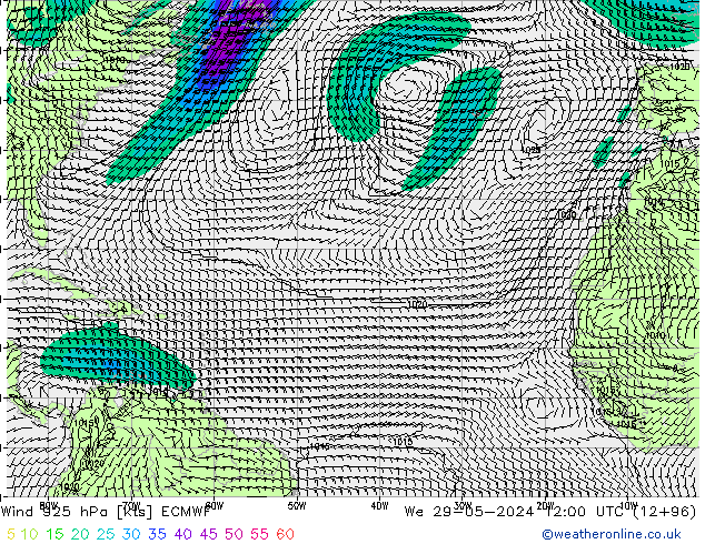 Wind 925 hPa ECMWF We 29.05.2024 12 UTC