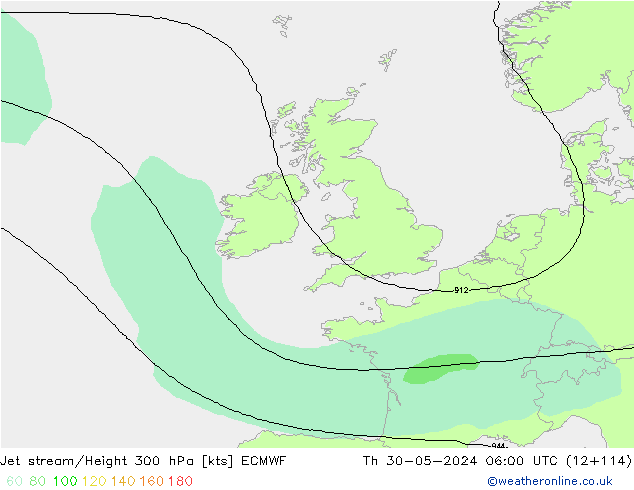 Straalstroom ECMWF do 30.05.2024 06 UTC