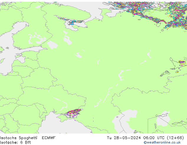 Isotaca Spaghetti ECMWF mar 28.05.2024 06 UTC