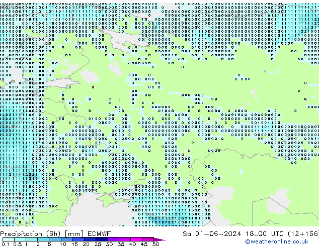 Yağış (6h) ECMWF Cts 01.06.2024 00 UTC