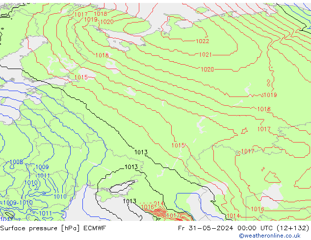 ciśnienie ECMWF pt. 31.05.2024 00 UTC